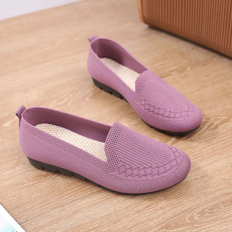 Temu Dropshipping Cross-Border Large Size Old Beijing Cloth Shoes Soft Sole Shallow Mouth Casual Shoes One-Step Women's Shoes