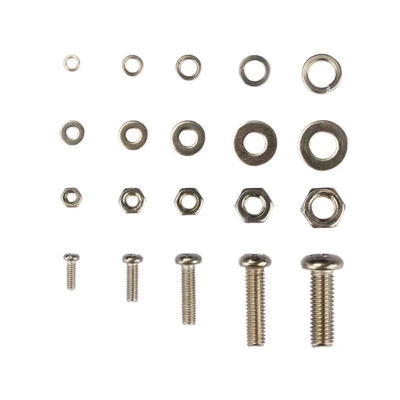 320Pcs Boxed Distribution Cross Round Head Bolt Nut Washer Combination Kit M2 M2.5 M3 M4 M5