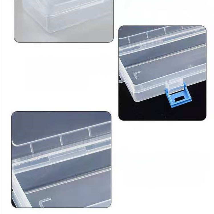 Long Blue Buckle Gouache Pen Box Special for Art Students Brush Oil Painting Propylene Watercolor Pen Transparent Storage Box