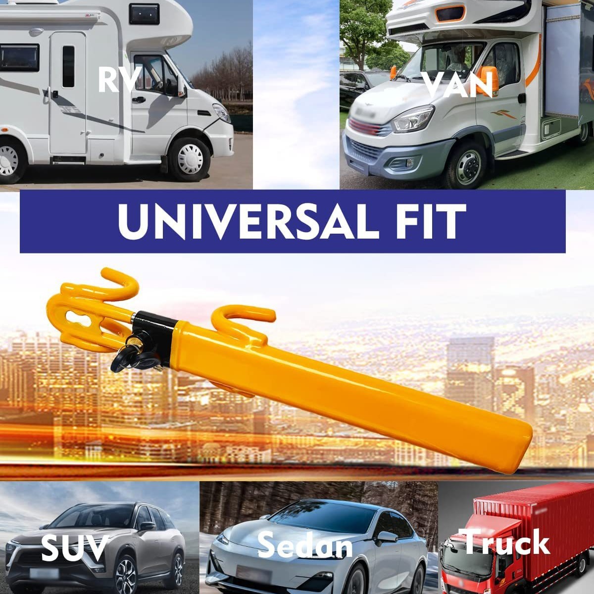 New amazon hot sale car steering wheel lock car anti-theft lock car lock car anti-theft lock