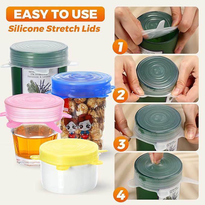 Wholesale Silicone Round Preservation Lid Stretch Elastic Silicone Sealed Soup Barrel Bowl Lid Lunch Box Replacement Lid Multi Size