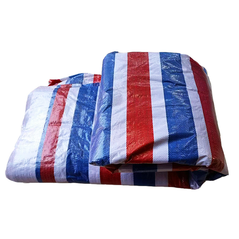 Factory direct supply color strip cloth waterproof dustproof cloth agricultural three color cloth strip outdoor cover cloth sunshade and rain tarpaulin
