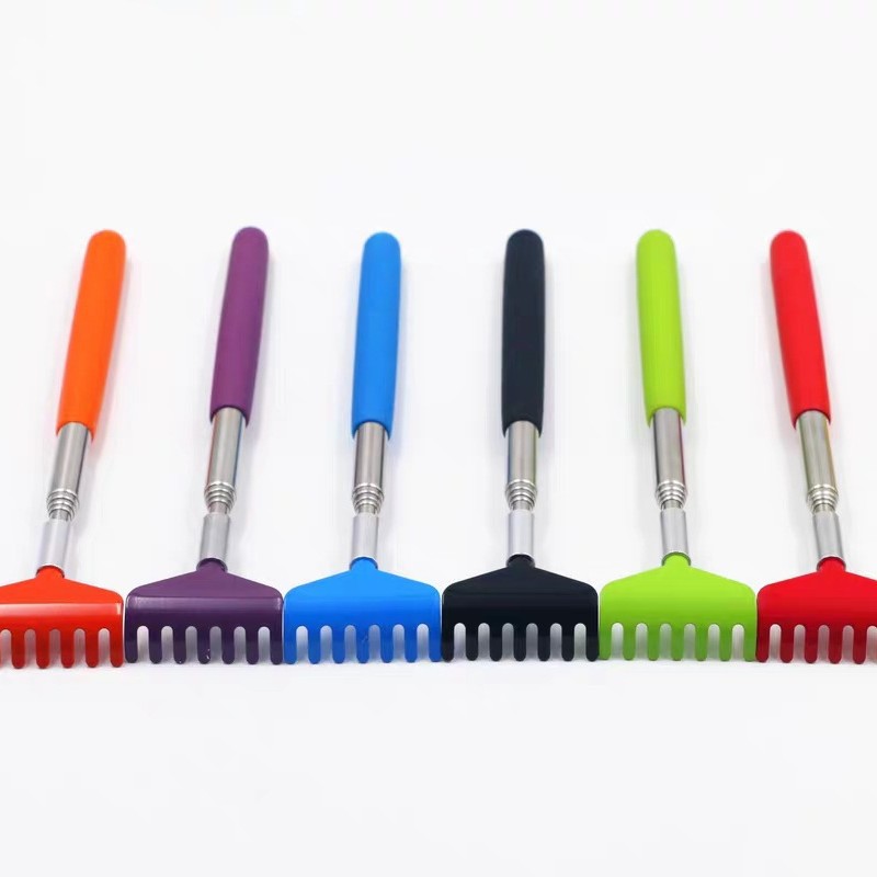 Factory wholesale seven-tooth color stainless steel retractable tickle tickle tickle artifact old man music massage tickle cool