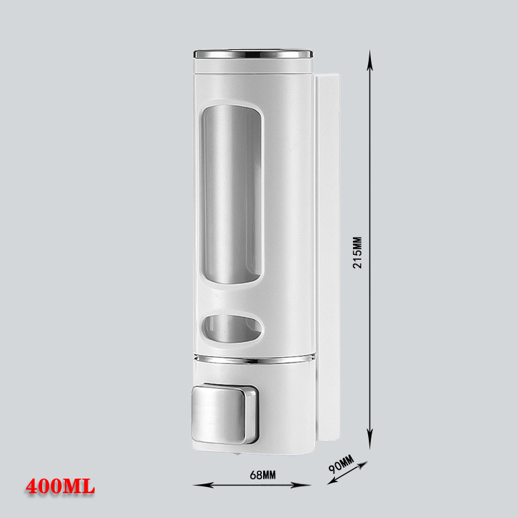 Производители за границей, настенный диспенсер для мыла на 400 мл, ручной диспенсер для дезинфицирующего средства с одной головой