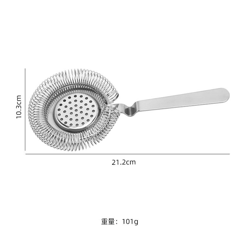 430 Stainless Steel Ice Strainer Hawthorne Filter Mesh Strainer Ice Separator Cocktail Ice Separator