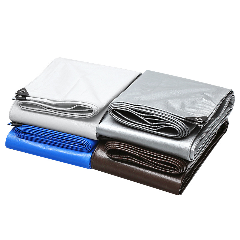 Pe New Material European and American Export Tarpaulin Silver Black Rainproof Cloth Manufacturer Wholesale Cross-Border Green Black Brown Black Custom Waterproof Cloth
