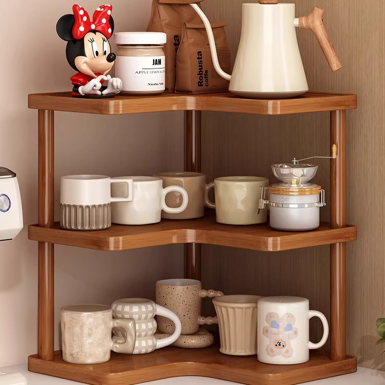 Desktop Storage Rack, Small Household Storage Cup Rack, Countertop Cup Holder, Multi-Layer Tea Cup and Tea Set Display Rack
