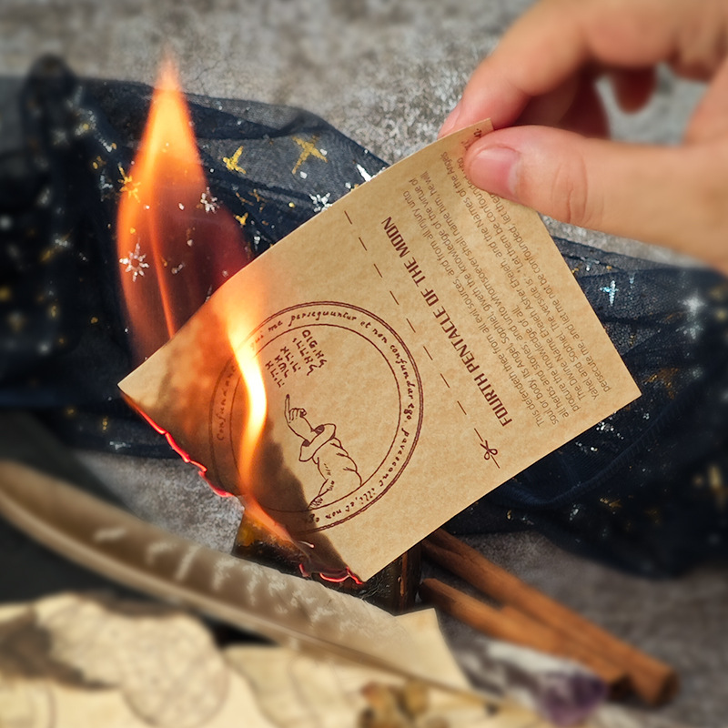 New Parchment Solomon Chapter Writing Paper Ceremony Notes Non-sticky Large Hand-painted Greeting Card Blank Paper