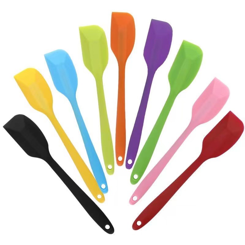 Factory in stock silicone scraper silicone high temperature resistant cake cream spatula scraper household integrated baking tool