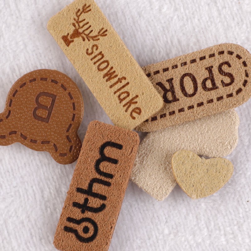 New Printed Trademark English Leather Label Embroidered Label DIY Shoes and Socks Patch Cloth Patch Clothing Luggage Embroidered Cloth Patch