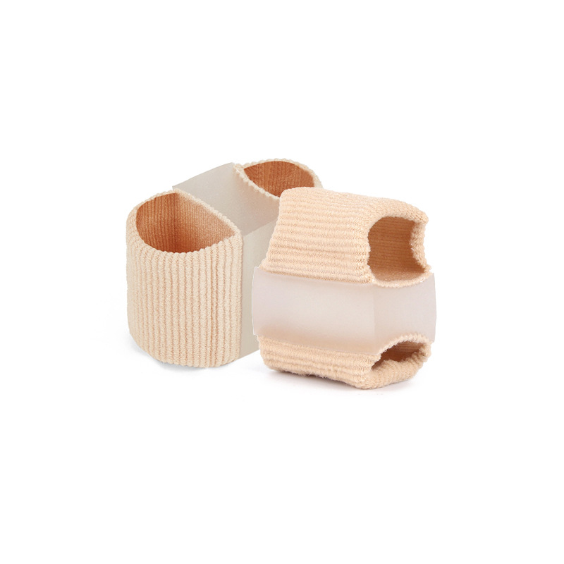 Cross-Border New Gel Fiber Toe Correction Big Toe Valgus Toe Separator Double Hole Toe Orthosis Nylon