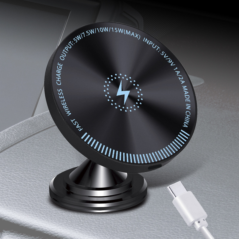 магнитное беспроводное зарядное устройство magsafe для Apple Android супер быстрое зарядное устройство автомобильное зарядное устройство 15W держатель для мобильного телефона