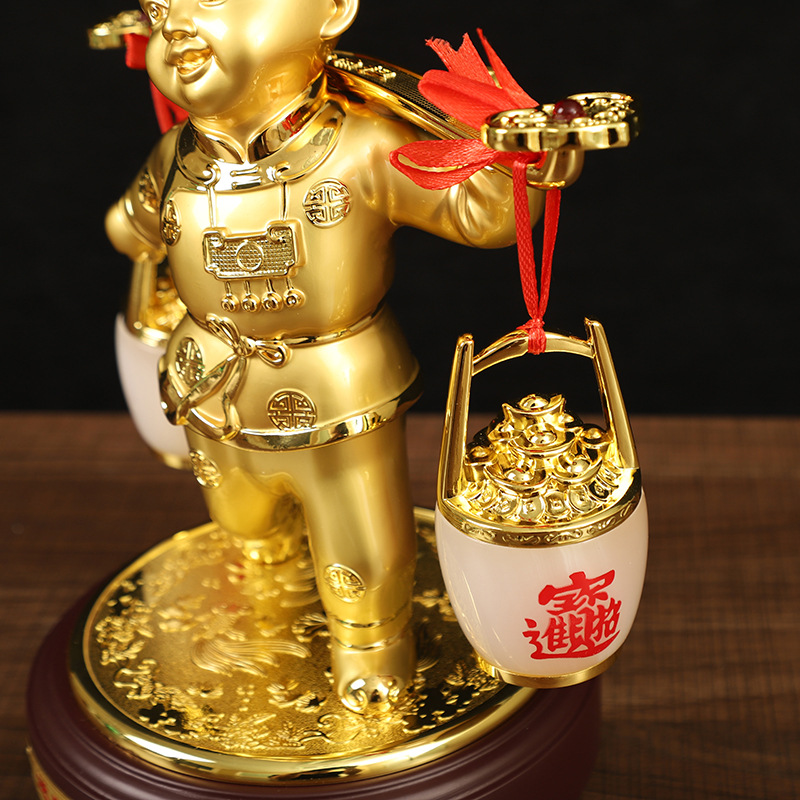 Gift Boy Lucky Alloy Decoration Office Desktop Decoration Bookcase Decoration Business Gifts for Leaders