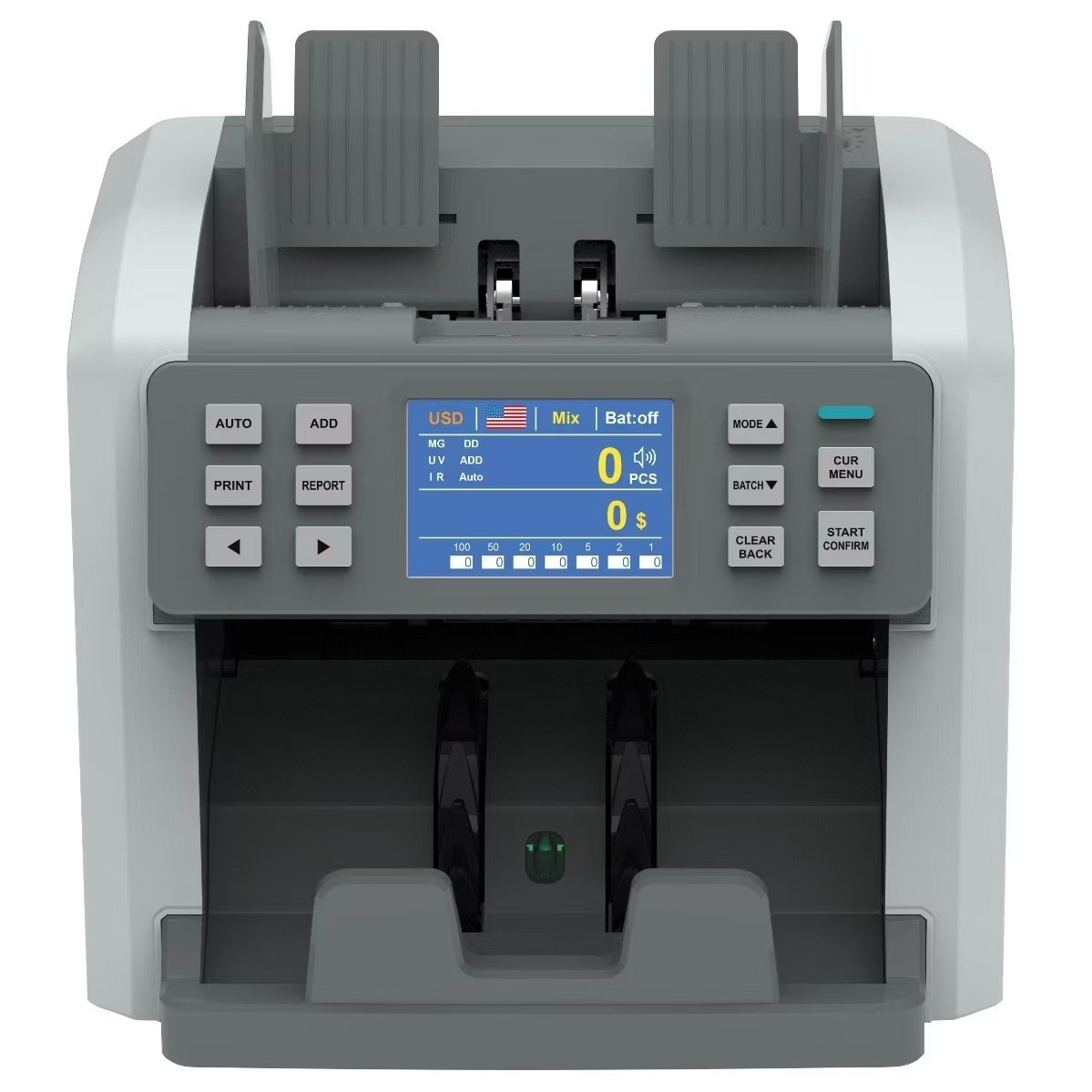 Dollar, Burmese Currency, Hong Kong Dollar, Malaysian Currency, Jipuzhai (Likely a Typo and Should Be Disregarded), Thai Currency, Saudi Arabian Currency, African Multi-Currency Foreign Currency Banknote Counter