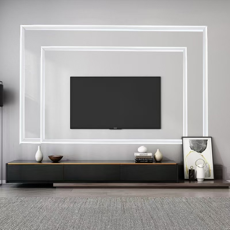 New Self-Adhesive European Decorative Strips Skirting Tv Background Wall Border Decorative Strips Soft Self-Adhesive Decorative Strips