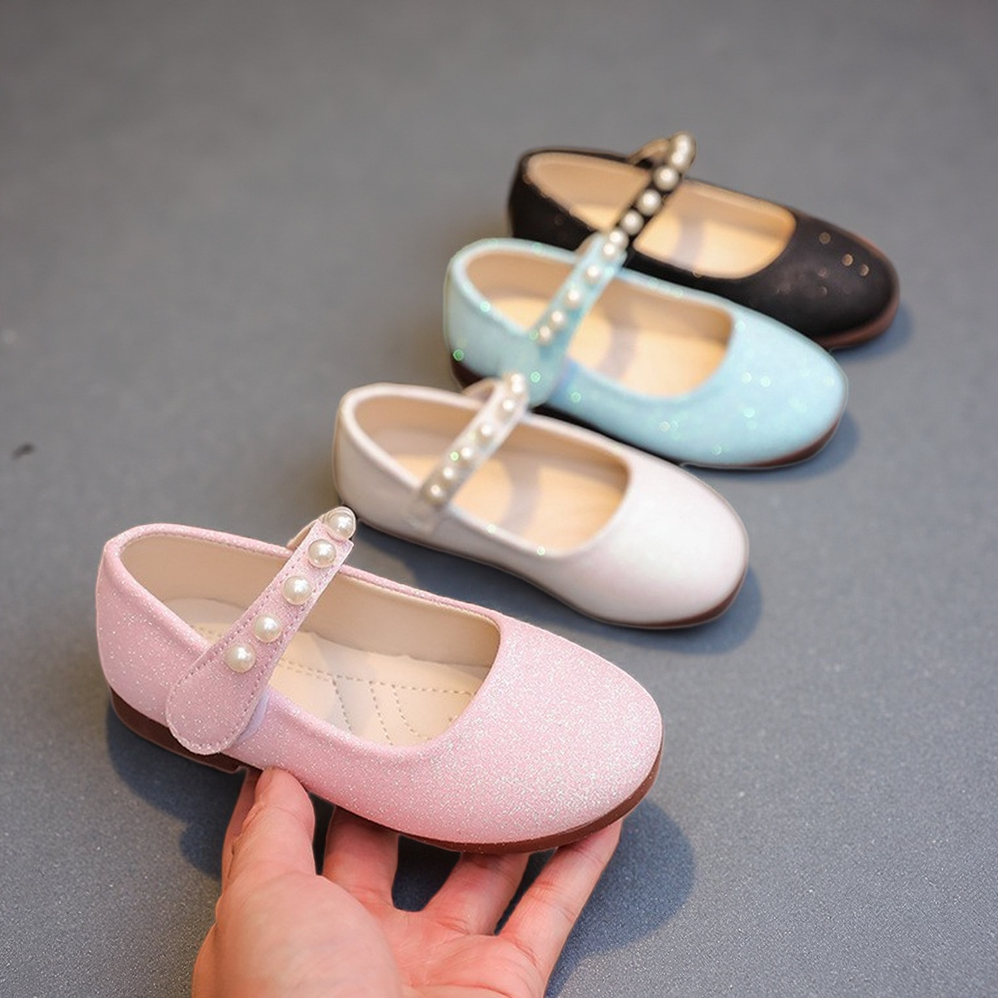 Новые кожаные туфли для девочек весна и осень 2025, внешняя торговля, принцессные туфли с липучкой, танцевальные туфли для детей