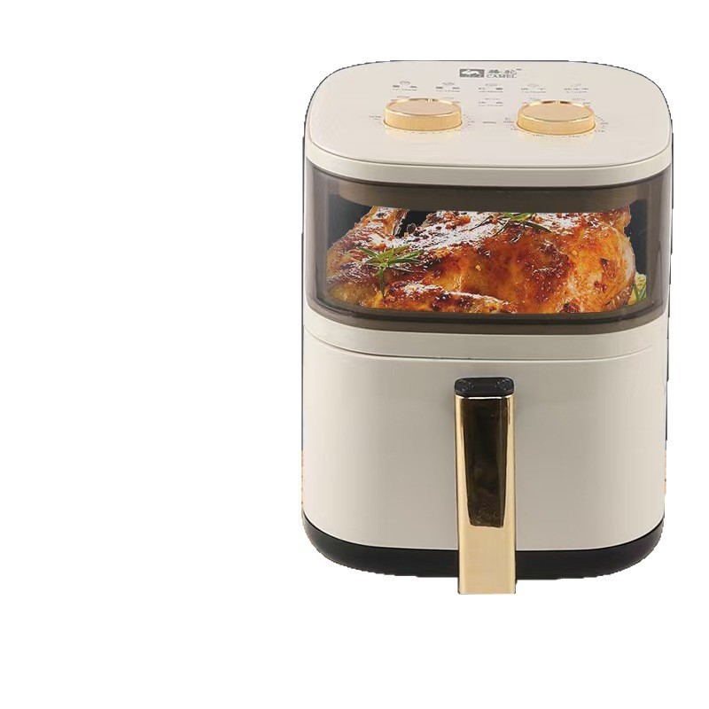 Household Camel Air Fryer Multifunctional Large-Capacity Smokeless Non-Stick Electric Oven for Fries and Chicken Wings with Visual Display