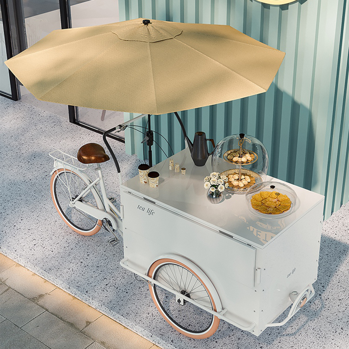Mobile Vending Cart, Outdoor Scenic Spot Float, Creative Shopping Mall, Hotel Display, Vending Cart, Coffee Shop, Promotional Table, Dining Cart