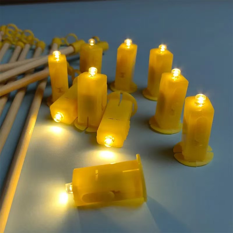 Mid-Autumn Festival Lantern Wick Led Lamp Bead Digital Light Bulb Glowing Small Yellow Light Kidsren's Handmade DIY Material Package