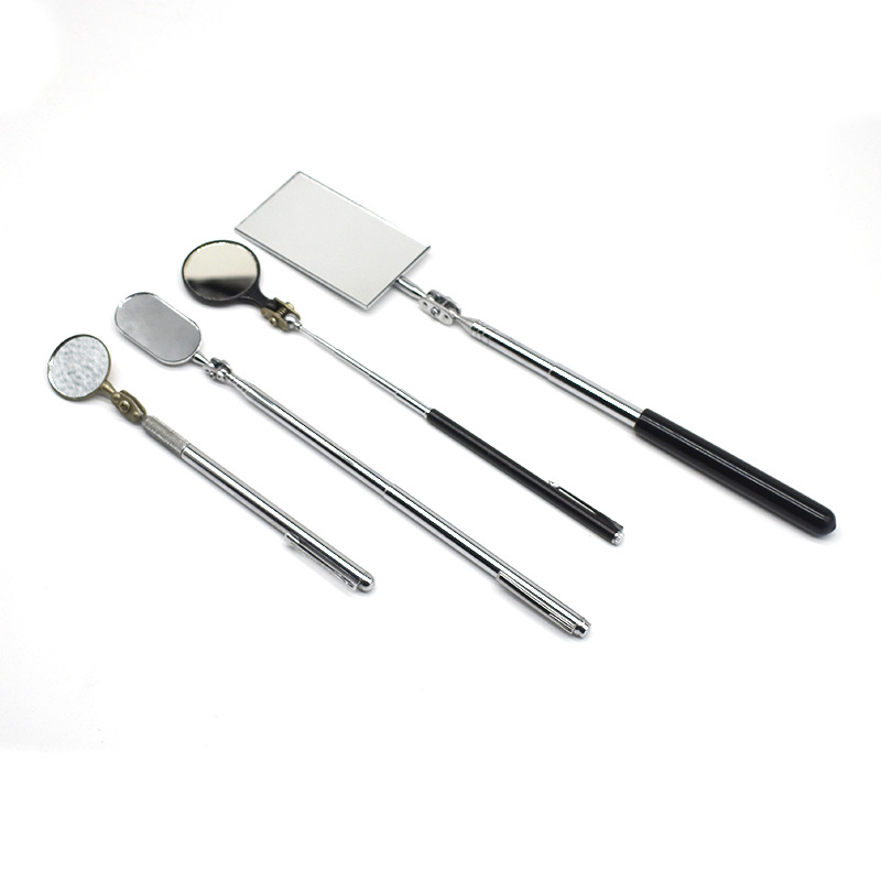 Portable Inner Wall Inspection Mirror, Car Bottom Inspection Mirror, Telescopic Inspection Mirror, Rotating Telescopic Inspection Mirror with Light and Suction Rod