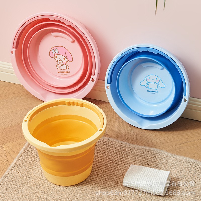 Processing and Customization of Large-Capacity Folding Outdoor Camping Portable Fishing Bucket Car Wash Bucket Pet Outing Water and Food Bucket