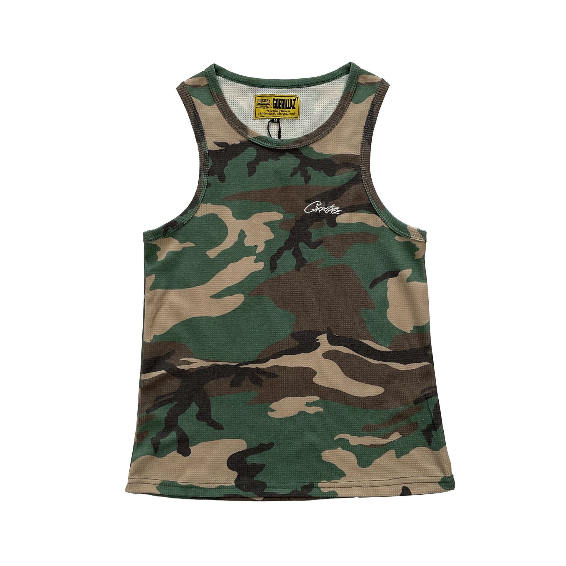 Cz Alcatraz Heavy American Heavy Industry Embroidered Threaded Knitted Vest Men's New Slim Sports Fitness Top Trendy