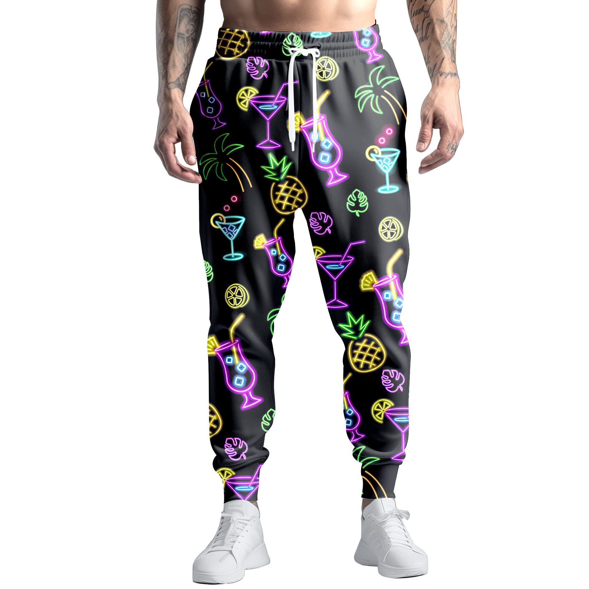 Foreign Trade European and American Fashion 3D Digital Printing Colorful Pigment Graffiti Pants Straight Men's and Women's Pants Loose Casual Pants
