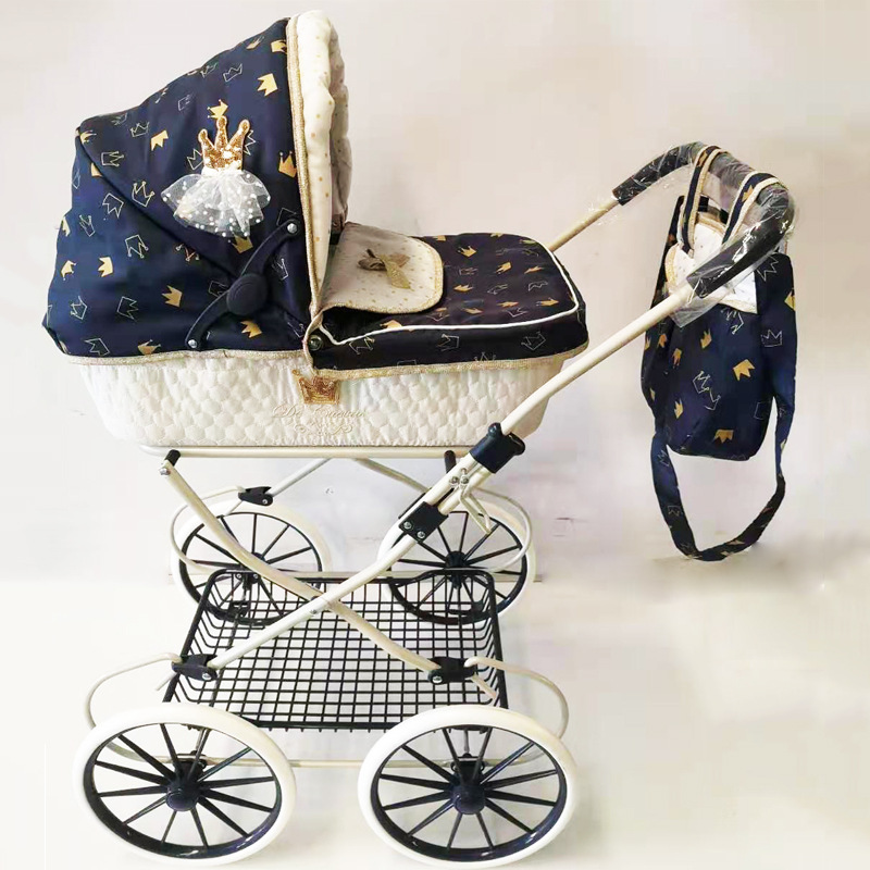 Custom foreign trade export children's play toy doll cart doll cart color box packaging