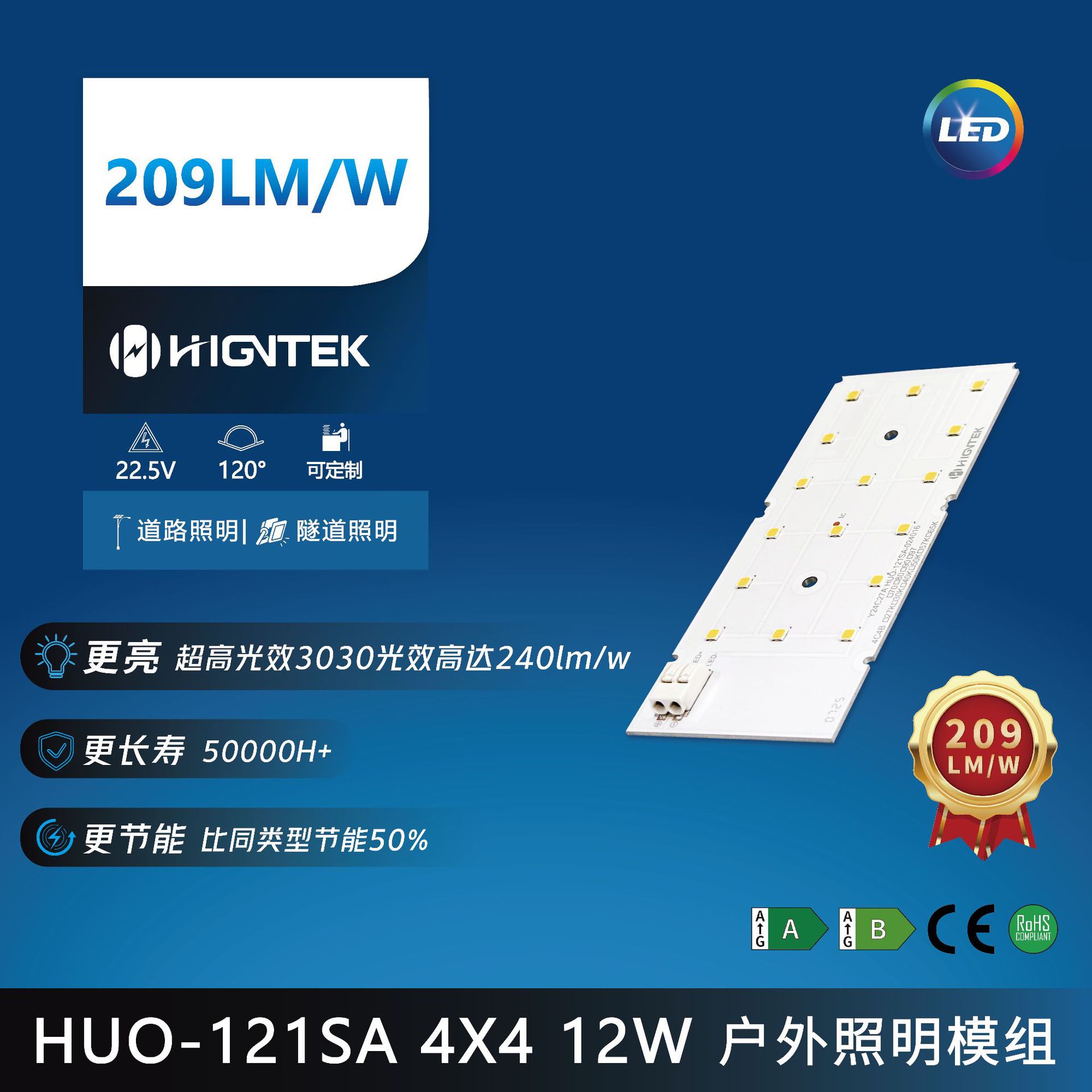 Светодиодный уличный модуль уличного освещения 209Лм/Вт 3030 солнечный источник света 9-24Вт 24В для туннелей