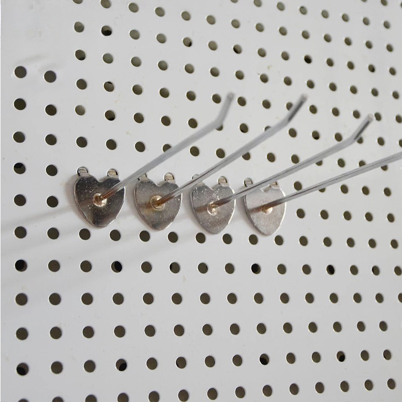 Hole Plate Accessories Heart-shaped Apple Hook Hole Board Accessories Mobile Phone Accessories Shelf Hook Electroplating Display Rack Hook