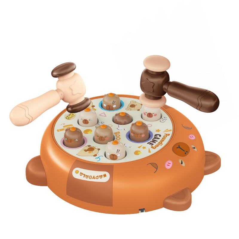 Children's Capibala Electric Whack-A-Mole Baby Early Education Educational Tabletop Game Parent-Child Interactive Knocking Toy