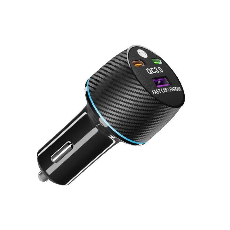 New Carbon Fiber Car Charger 3.1A&Fast Charge 66W