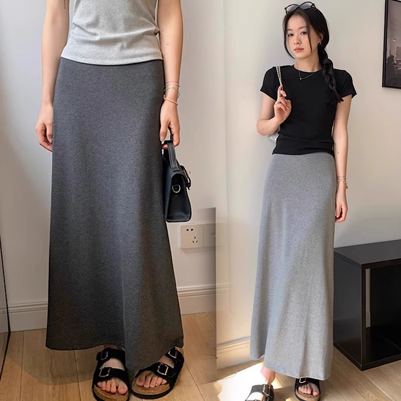Юбка для беременных с регулируемым поясом без поддержки 2025 лето повседневная облегающая юбка в стиле рыбьего хвоста