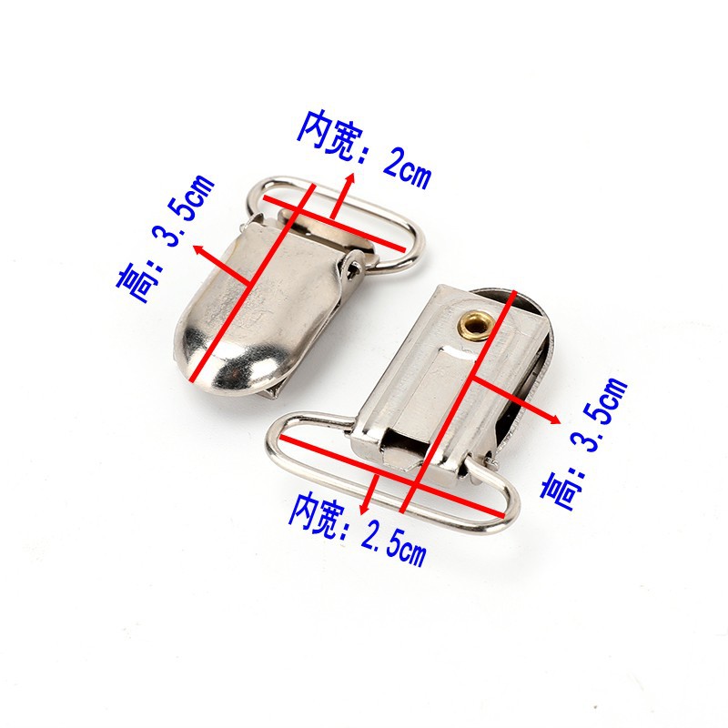 Duckbill Buckle with Rubber Strap Clip, Metal Adjustable Strap Clip, Factory Tag Clip, Bed Sheet Clip, Pacifier Clip in Stock