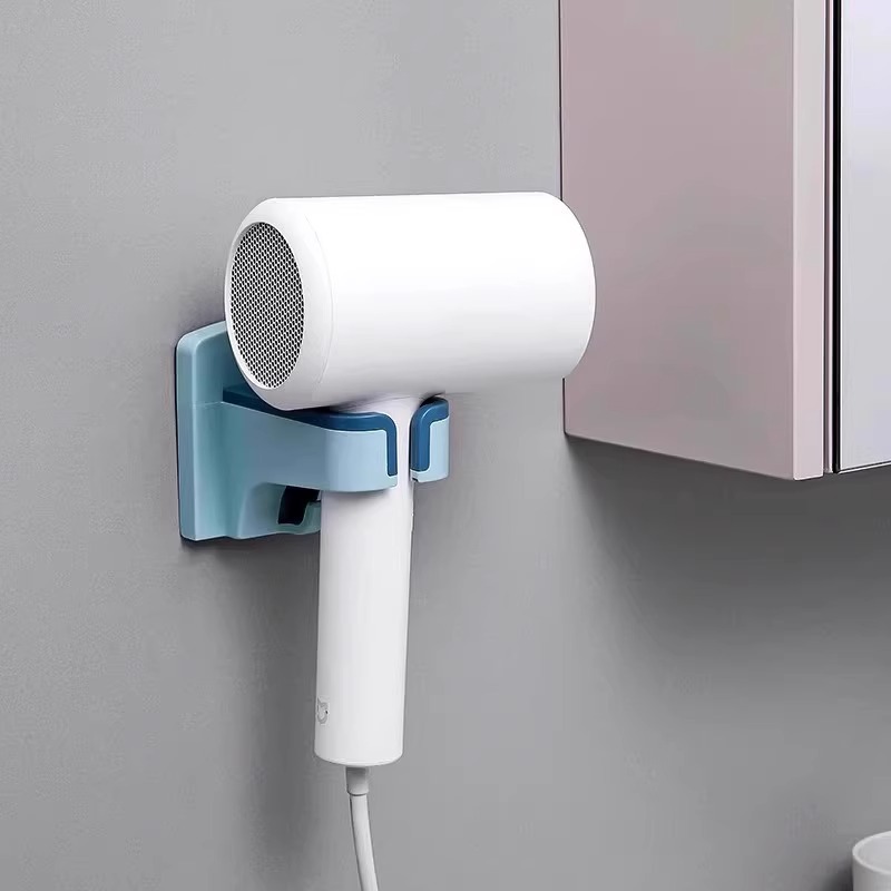 Hands-Free Hair Dryer Holder Lazy Storage Rack Home Fixed Bracket for Drying Hair Wall-Mounted Bathroom Gadget
