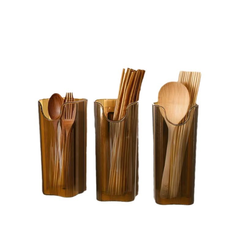 Wall-Mounted Umbrella Storage Tube Transparent Punch-Free Home Kitchen Chopsticks Spoon Storage Rack Cabinet Wall-Mounted Storage