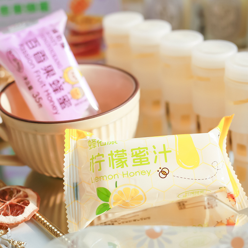 Lemon Honey Water with Detachable Screw Cap Oem Customized Bottle Cap Passion Fruit Flavored Honey Acacia Flower Honey