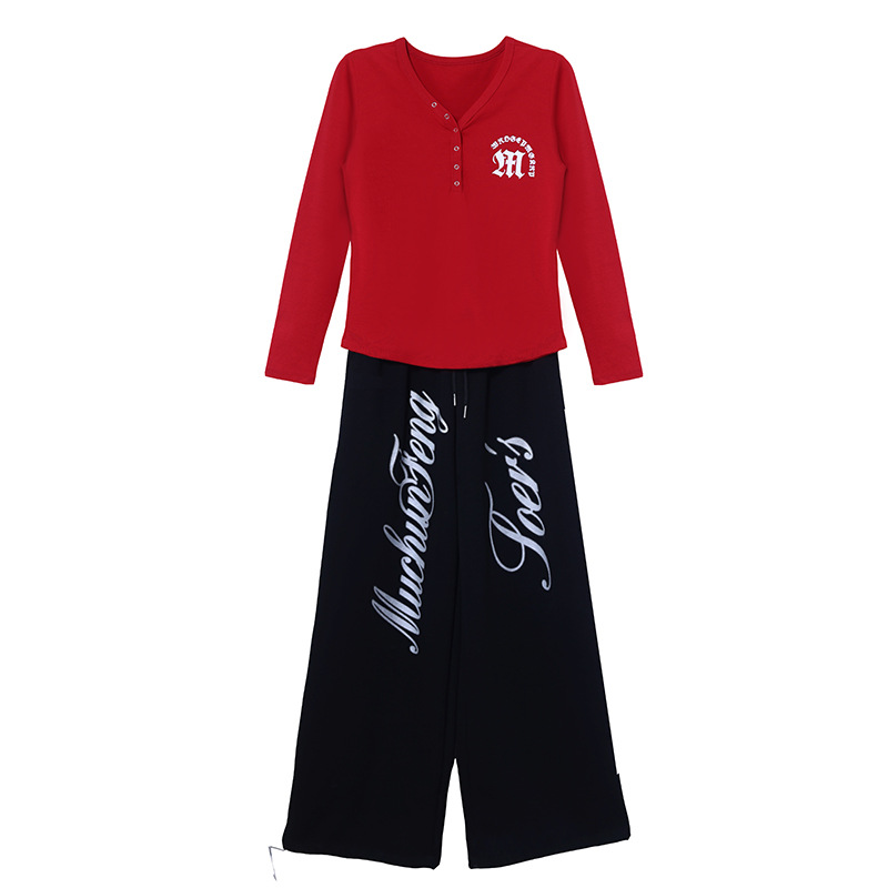 Square Dance Suit New Suit Autumn and Winter Cotton Long-Sleeved t Thickeneded Loose Version Sports Dance Pants