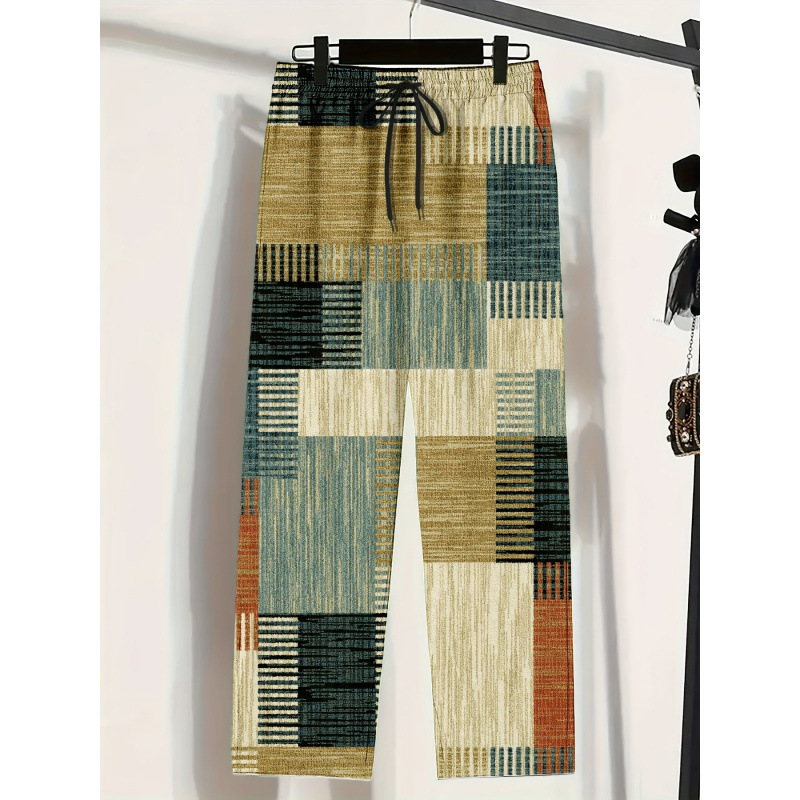 2026 New Cross-Border Dropshipping Men's 3D Color-Blocking Pattern Printed Casual Cross-Border