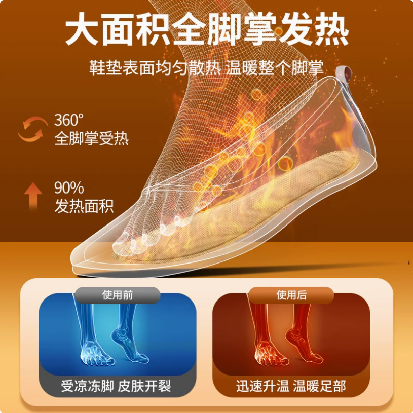 Heating Insoles, Mugwort and Ginger, Winter Warmth, Super Long-Lasting, Men's and Women's Old Beijing Shoe Foot Warmers, Ready for Sale