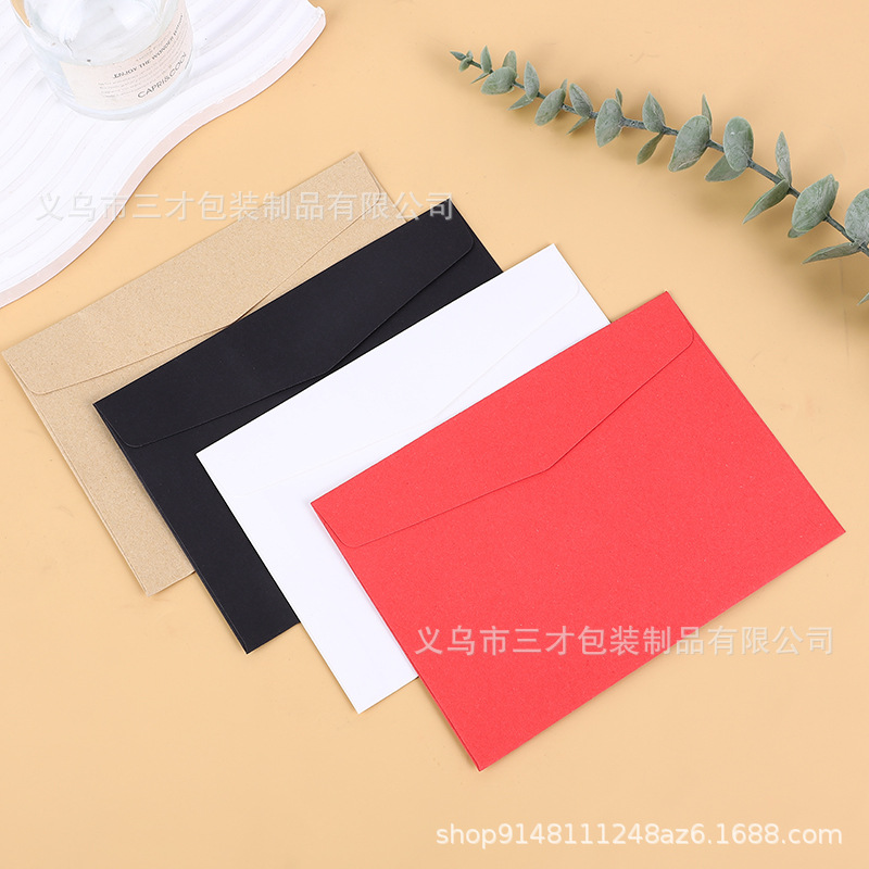 В наличии однотонный европейский стиль цветная двусторонняя клейкая бумага западный стиль квадратный конверт крафт бумага красная подарочная печать трансграничный Amazon