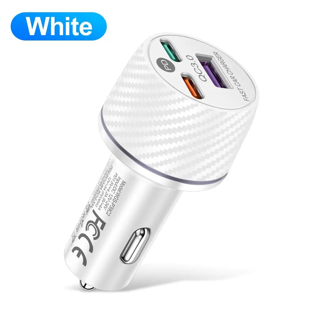 New Carbon Fiber Car Charger 3.1A&Fast Charge 66W