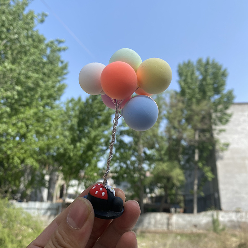 Factory direct soft clay color Balloon car ornaments car decoration light clay advertisement balloon cake plug-in