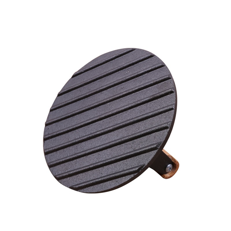 Cast Iron Meat Press Uncoated Rectangular Meat Press Round Meat Press Square Lattice Striped Iron Meat Press Tool