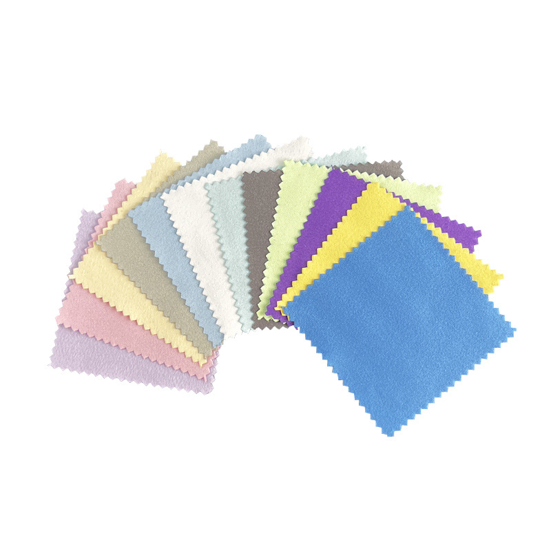 Wholesale silver cloth 8*8 double jewelry gold Jade cloth jewelry anti-oxidation polishing cloth can be set logo