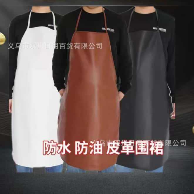 Мягкий кожаный фартук из ПУ, водонепроницаемый, антимасляный, фартук для мытья посуды, оптовая продажа для магазинов