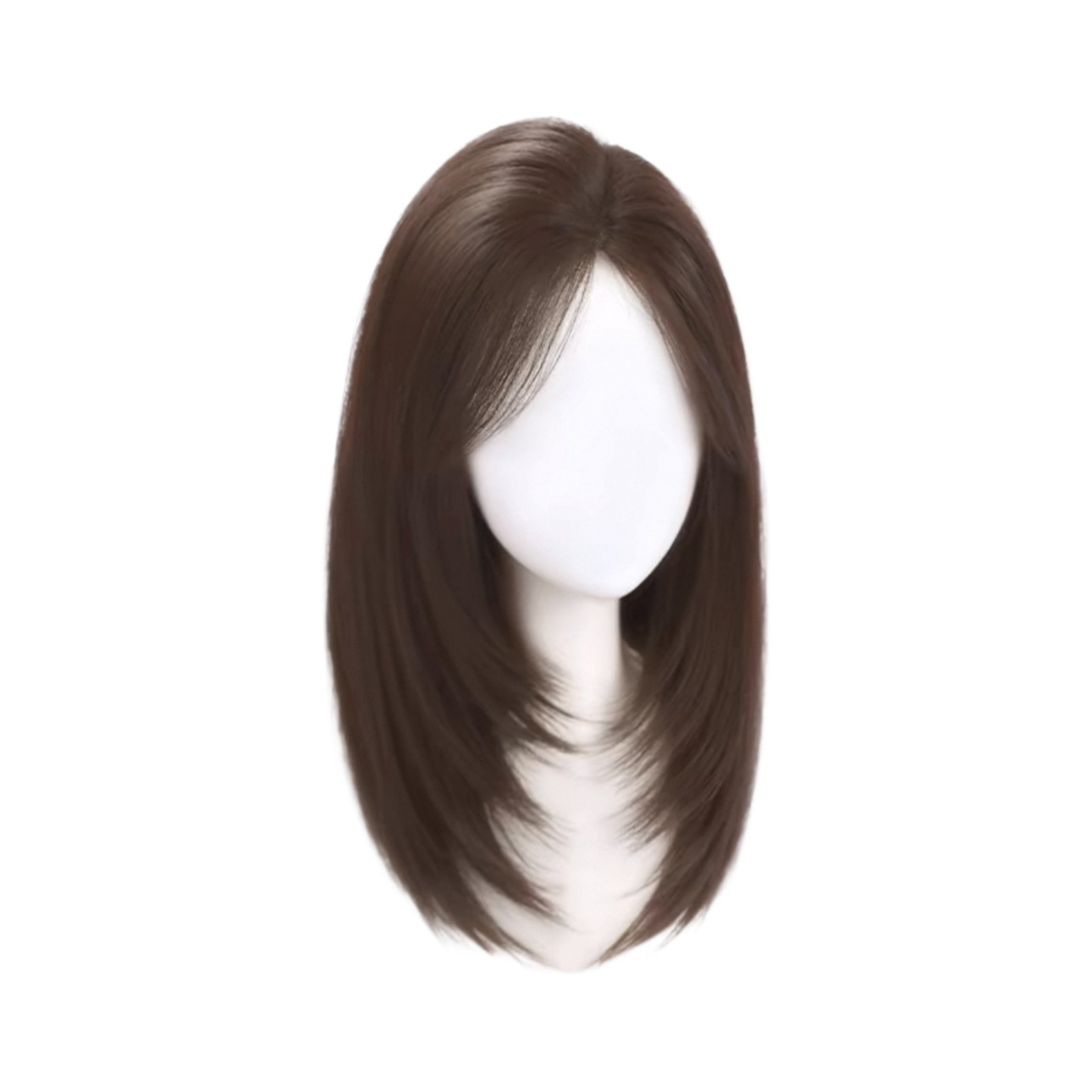 No need to wear a hair net wig women's head top fluffy replacement high cranial top hair volume seamless full head cover clavicle hair