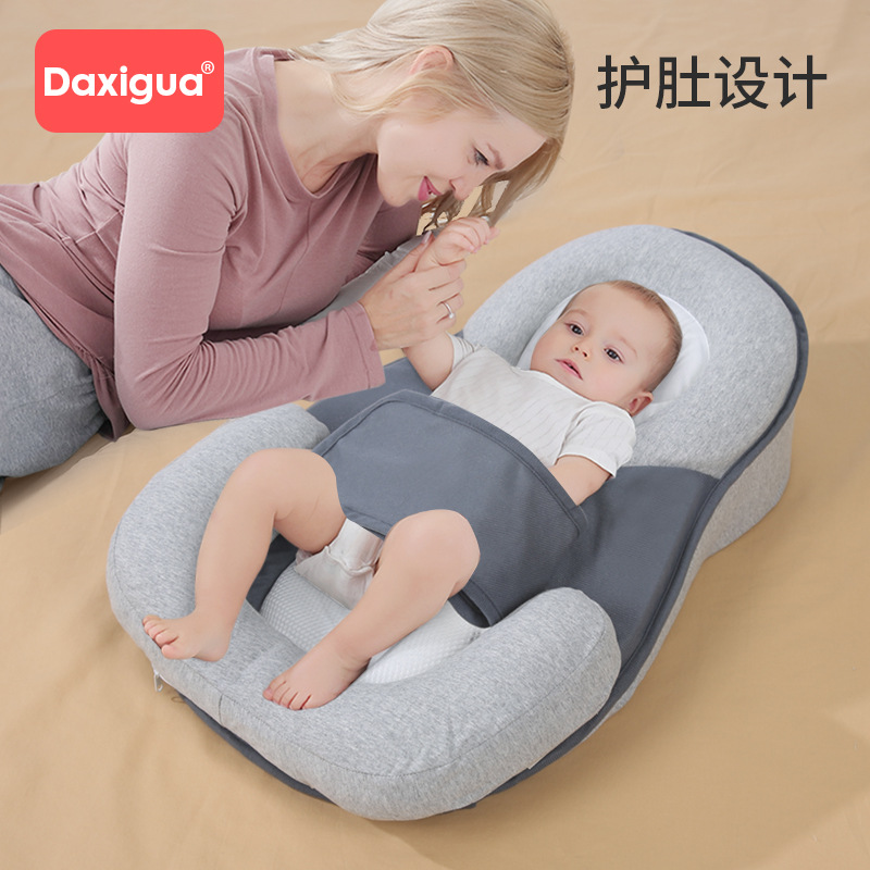 Anti-Overflow Milk Choking Pillow Newborn Pillow Baby Feeding Artifact Nursing Pillow Lying Feeding Baby Anti-Vomiting Slope Pad