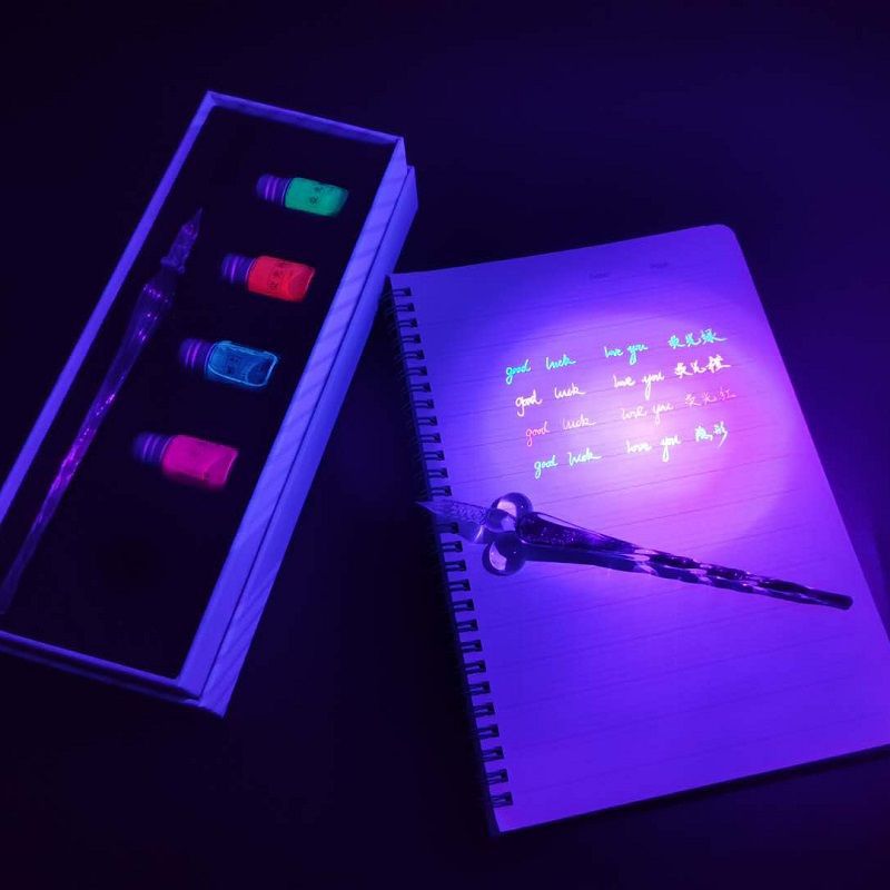 Crystal Glass Pen Signature Pen Internet Celebrity Douyin Creative Same Style Dip Pen Student Supplies Birthday Gift Gifts