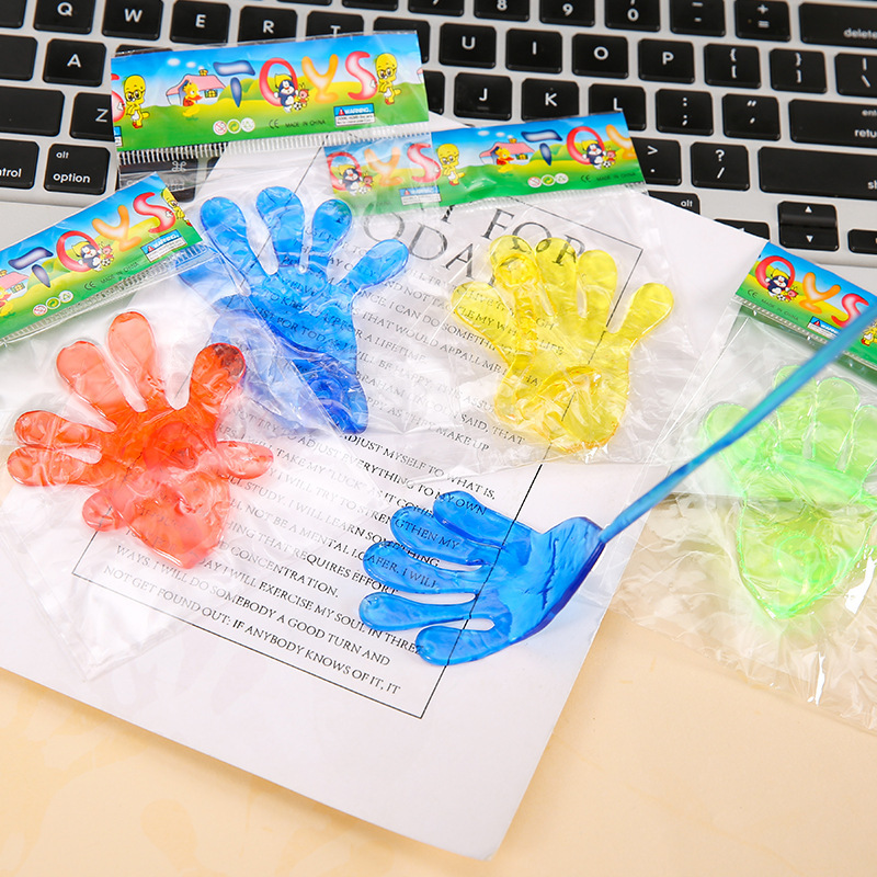 Stretchable Sticky Hand Toy Sticky Palm Wall-Climbing Sticky Little Hand Mini Educational Movable Funny Toy